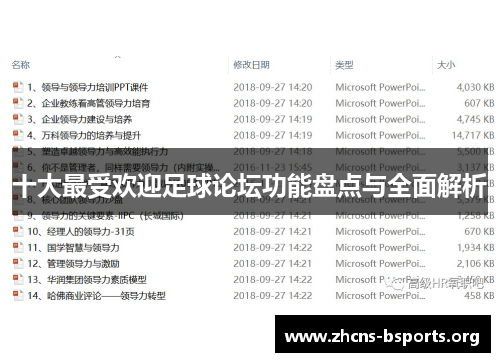 十大最受欢迎足球论坛功能盘点与全面解析