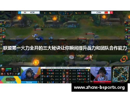联盟第一火力全开的三大秘诀让你瞬间提升战力和团队合作能力